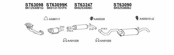  630049 Exhaust system 630049