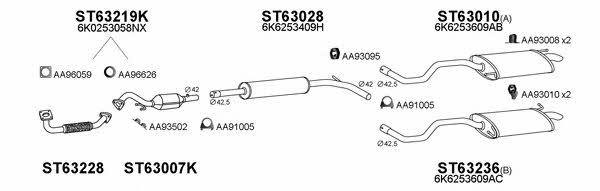  630070 Exhaust system 630070
