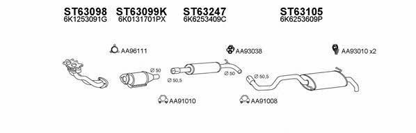  630089 Exhaust system 630089