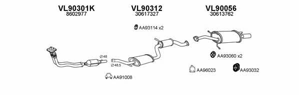  900163 Exhaust system 900163