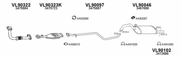  900169 Exhaust system 900169