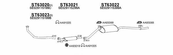  630124 Exhaust system 630124