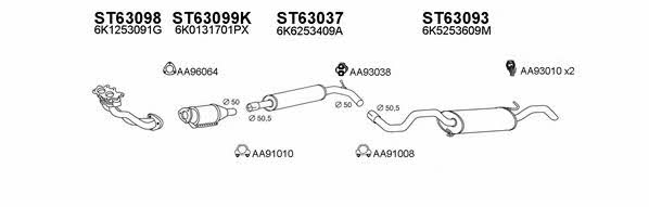  630184 Exhaust system 630184