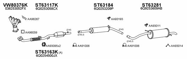  630189 Exhaust system 630189