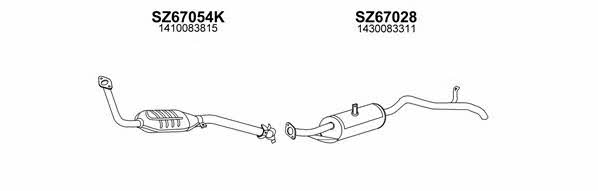  670015 Exhaust system 670015