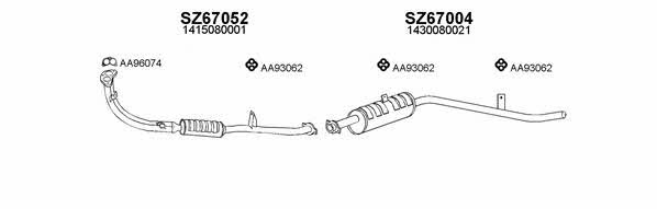  670016 Exhaust system 670016