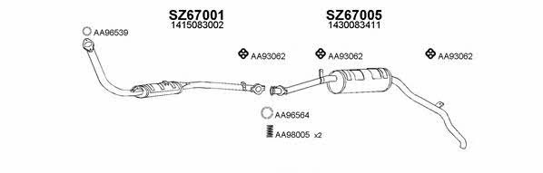  670018 Exhaust system 670018