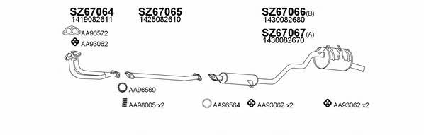  670021 Exhaust system 670021