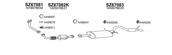  670035 Exhaust system 670035