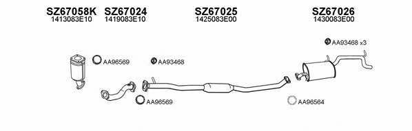  670042 Exhaust system 670042