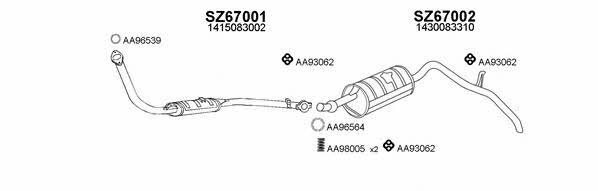  670043 Exhaust system 670043