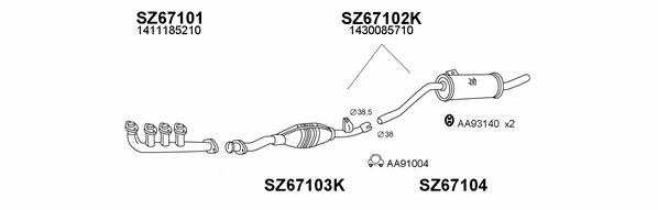  670045 Exhaust system 670045