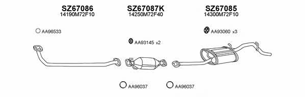  670048 Exhaust system 670048