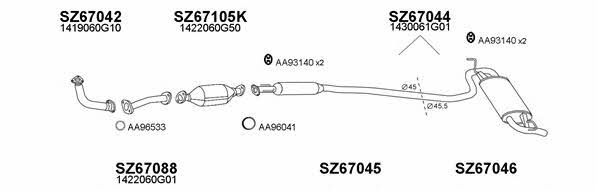  670050 Exhaust system 670050