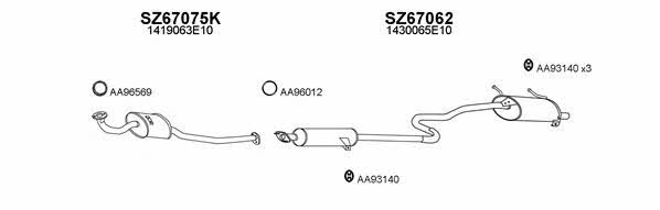  670055 Exhaust system 670055