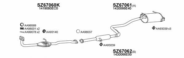  670057 Exhaust system 670057
