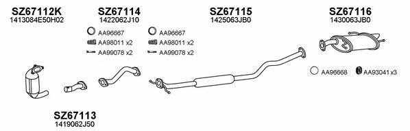  670059 Exhaust system 670059