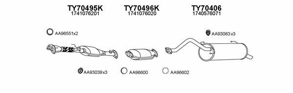  700043 Exhaust system 700043