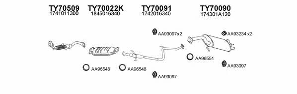  700075 Exhaust system 700075