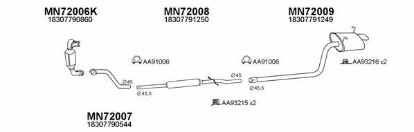  720003 Exhaust system 720003