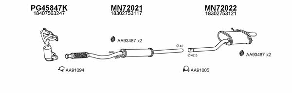  720008 Exhaust system 720008