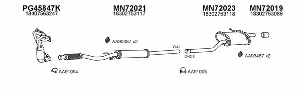  720009 Exhaust system 720009