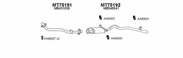  750008 Exhaust system 750008