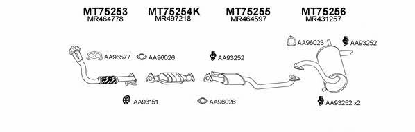  750014 Exhaust system 750014