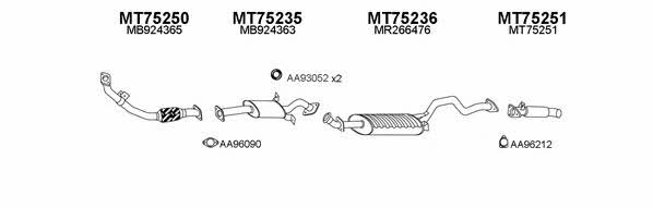  750023 Exhaust system 750023