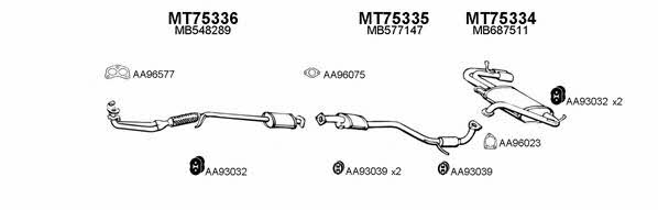  750038 Exhaust system 750038