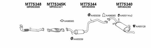  750043 Exhaust system 750043