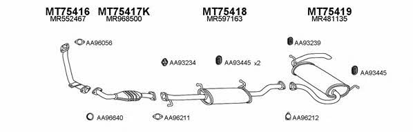  750072 Exhaust system 750072