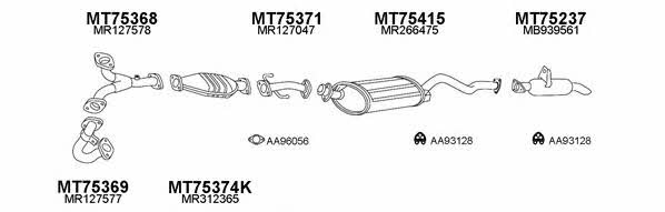  750074 Exhaust system 750074
