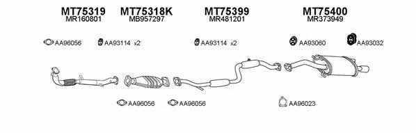 750076 Exhaust system 750076