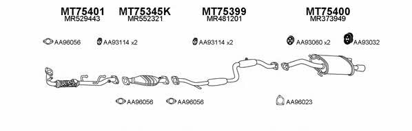  750077 Exhaust system 750077