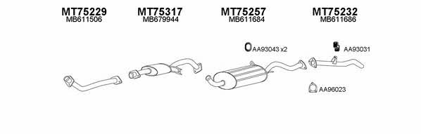  750085 Exhaust system 750085