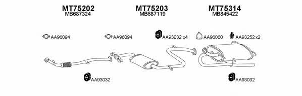  750086 Exhaust system 750086