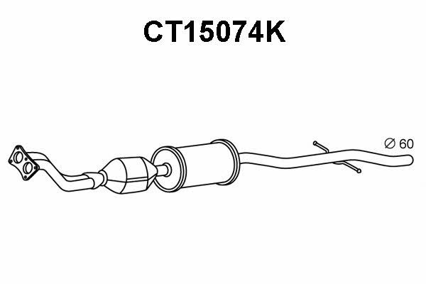Veneporte CT15074K Catalytic Converter CT15074K