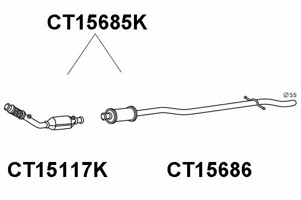  CT15685K Catalytic Converter CT15685K