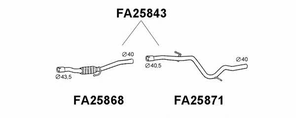 Veneporte FA25843 Exhaust pipe FA25843