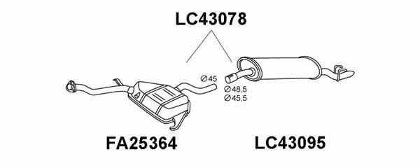 Veneporte LC43078 End Silencer LC43078