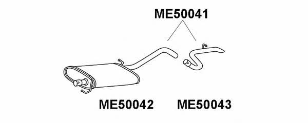 Veneporte ME50043 Exhaust pipe ME50043