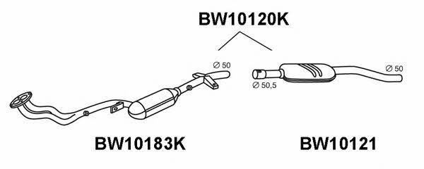 Veneporte BW10120K Catalytic Converter BW10120K