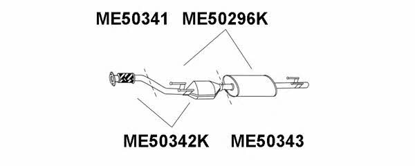 Veneporte ME50341 Exhaust pipe, repair ME50341