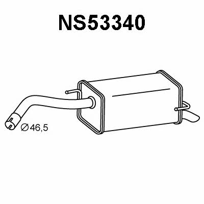 Veneporte NS53340 End Silencer NS53340