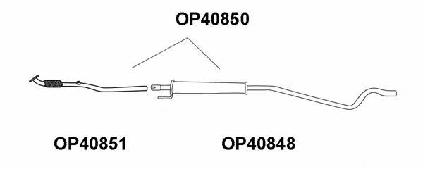 Veneporte OP40851 Exhaust pipe OP40851