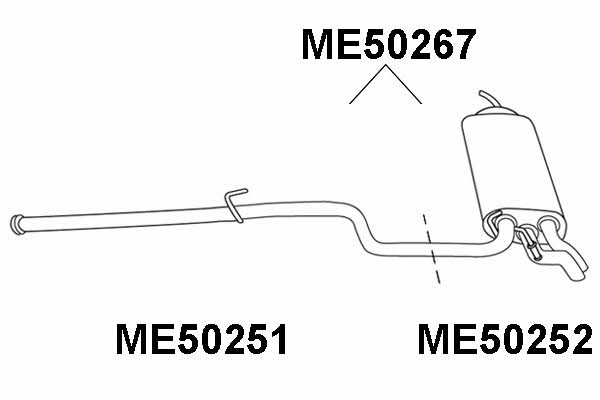 Veneporte ME50251 Exhaust pipe ME50251