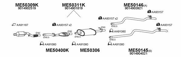  500268 Exhaust system 500268