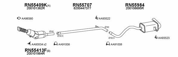  550616 Exhaust system 550616