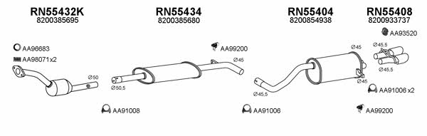  550621 Exhaust system 550621